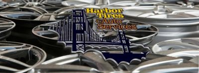 Harbor Tires and Auto Services Logo and wheels